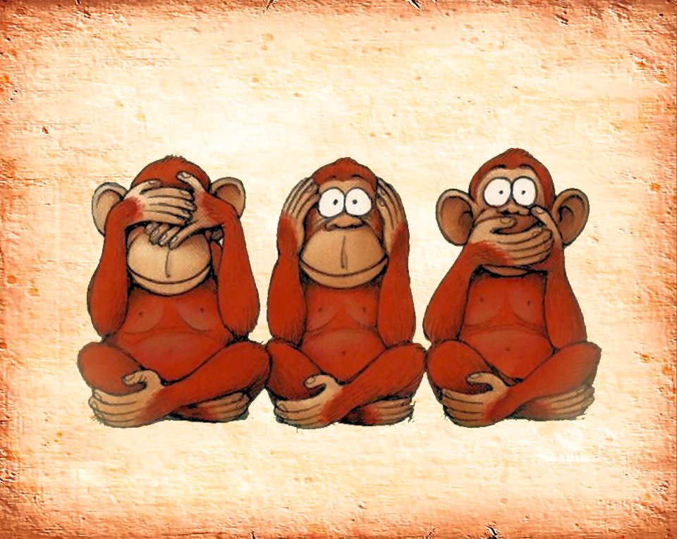 nicht sprechen Affen vier Affen Nicht hören nicht sehen nicht tun Neu AAA 